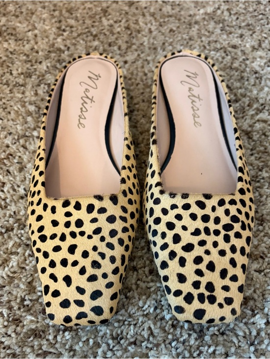 Matisse Shoes - Matisse Cheetah Print Square-Toe Kitten Heel Mule